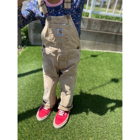 [USED] -KIDS- carhartt over all  BEIGE