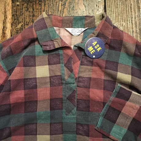 [USED] プルオーバー  ネル  made in USA.