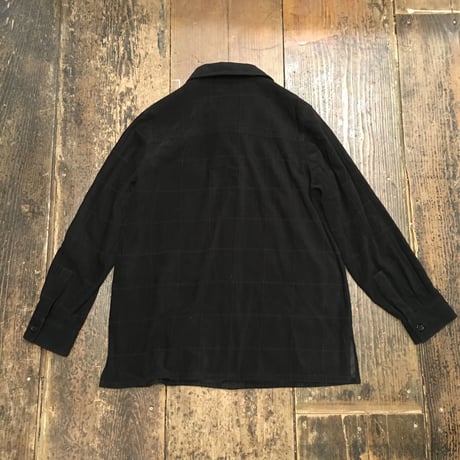 [USED] パッチワークのような スウェード風 shirt