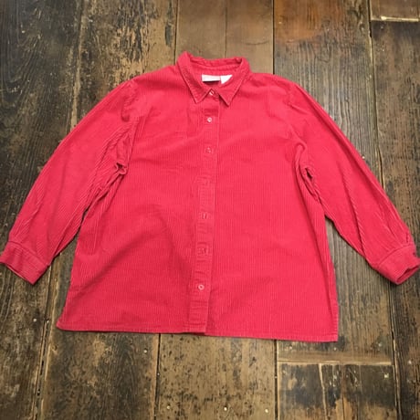 [USED] RED 太畝コーデュロイシャツ