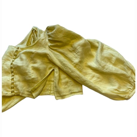 [USED]  リネンバルーンスリーブTOPS