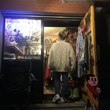 [USED] Simple ケーブル編みニットカーディガン