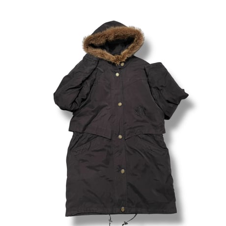 [USED]  中綿入り BLACK ハーフコート