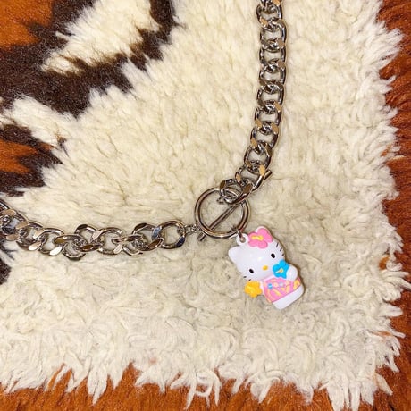 [ kozukix] NEW KITTY METAL NECKLACE