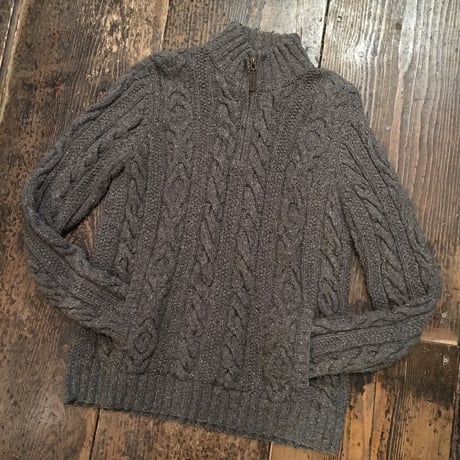 [USED] RALPH LAUREN ケーブルハーフジップニット