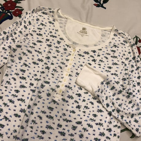 [USED] ヘンリーネック 花柄サーマル