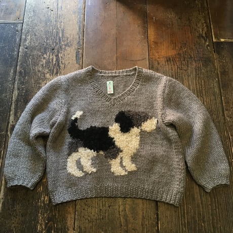 [USED] かわい！ミニ丈DOGニット