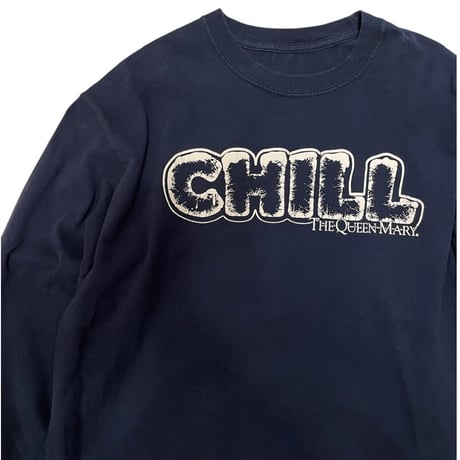 [USED] "CHILL" Good print ロンT