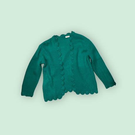 [USED] ケーブル編みニットカーディガン💚