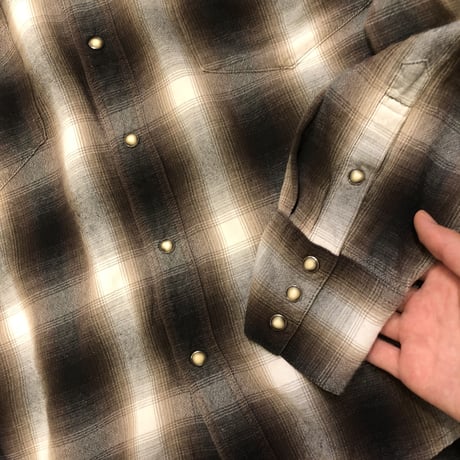 [USED] シャドーチェック♡ウエスタンshirt