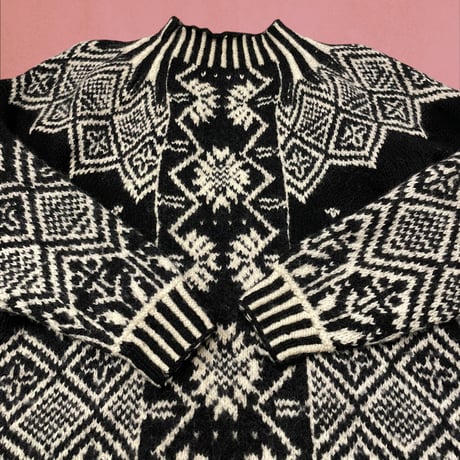 [USED]  ハイネックノルディック柄 KNIT