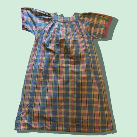[USED]  タータンチェック柄ロングワンピース