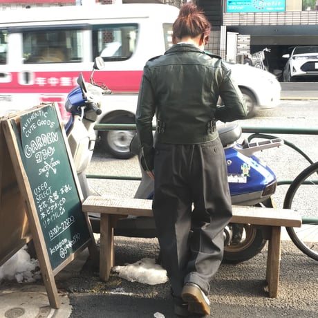[GARDE-Nworks] 本革ライダース SHORT (UK-TYPE) コンパクト！  グリーン
