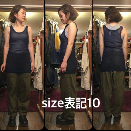 [USED] Euro vintage cotton 編みタンク NAVY