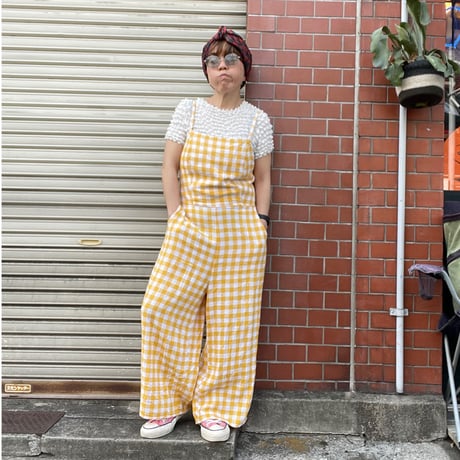 [USED]OLD NAVY ギンガムチェックAll in one💛
