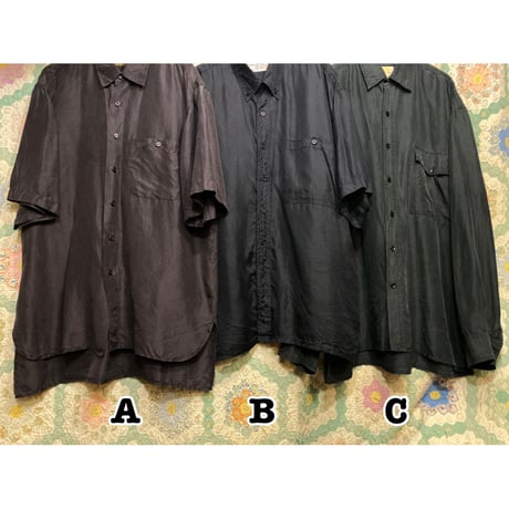 [USED] BLACK SILK SHIRTS