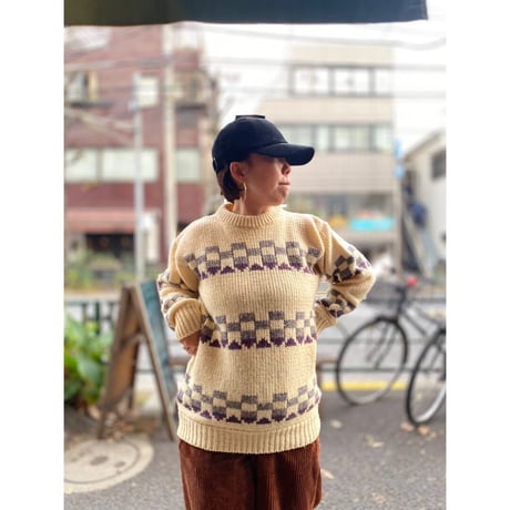[USED] ローゲージニット  ◾️◻️◾️