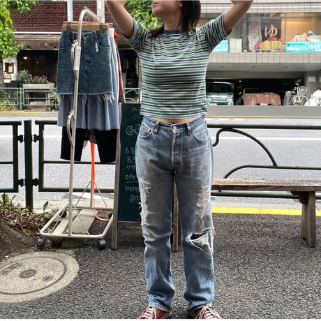 [USED]ボーダー チビtee