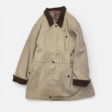 [USED] "DENIM & Co." CANVAS COVERALL Lsize