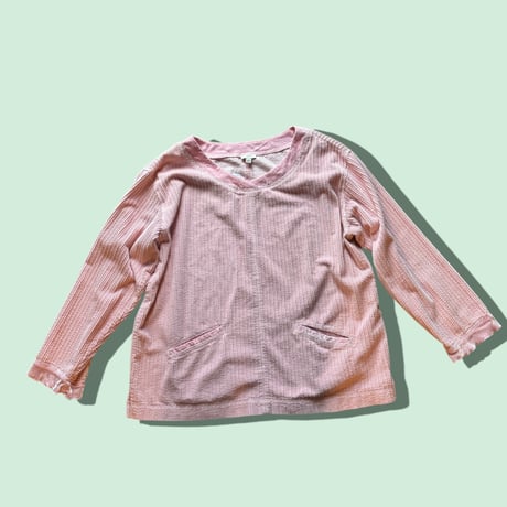 [USED] PINK♡ベロアコーデュロイトップス
