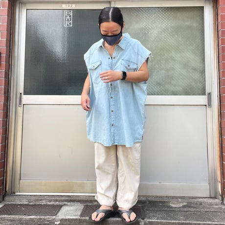 [USED] Wrangler cutoff デニムシャツ 3XL