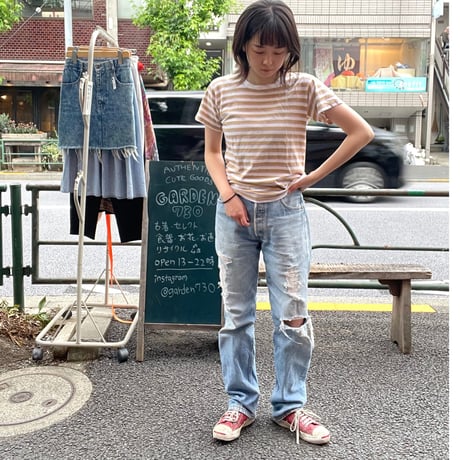 [USED] ボーダー チビtee