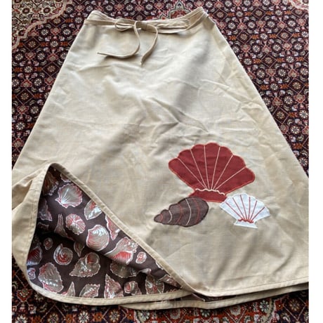 [USED] シェル柄巻きスカート🐚