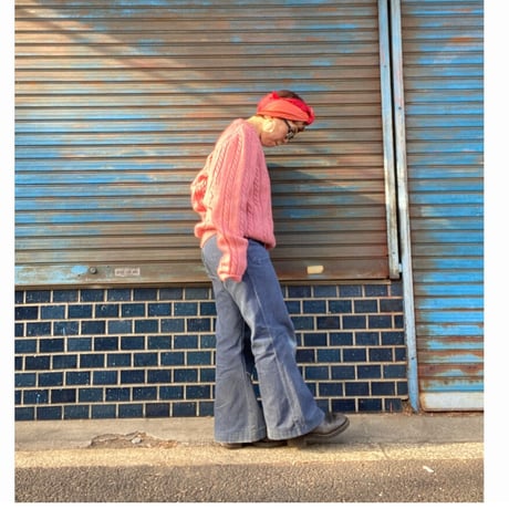 [USED] 淡〜いPINK💓ケーブルニット