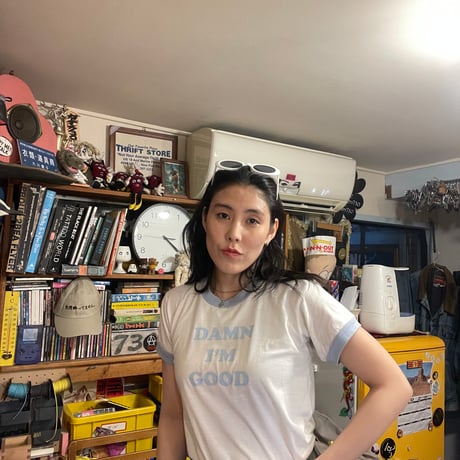 [USED] "Damn I'm Good" リンガー Tee 🩵