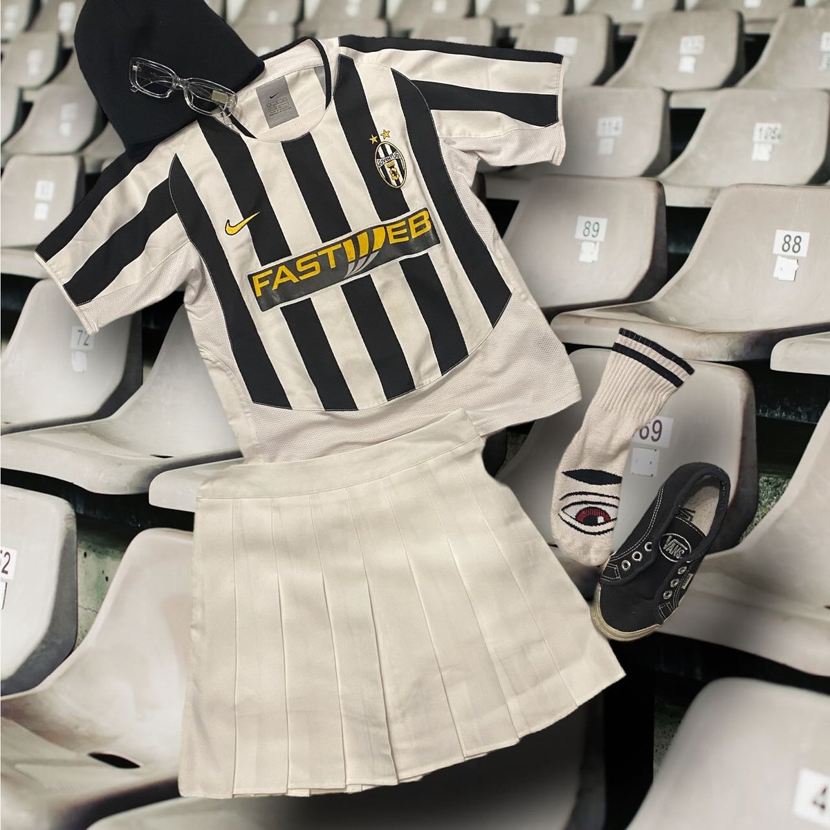 USED] NIKE FASTWEB Juventus football game Tee