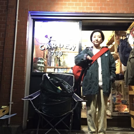 [USED]  GREEN × CHECK の デニムコート