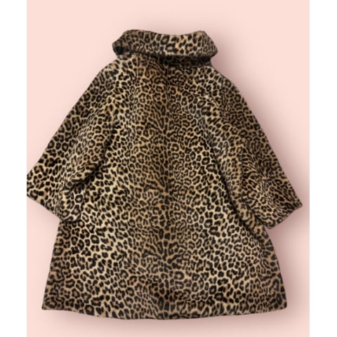 USED] 50's〜60's vintageレオパード柄 フェイクファーコート | gar