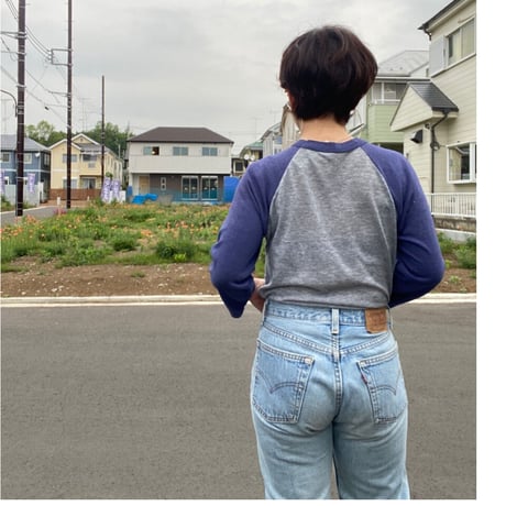 [USED] OLDプリントラグラン Tee