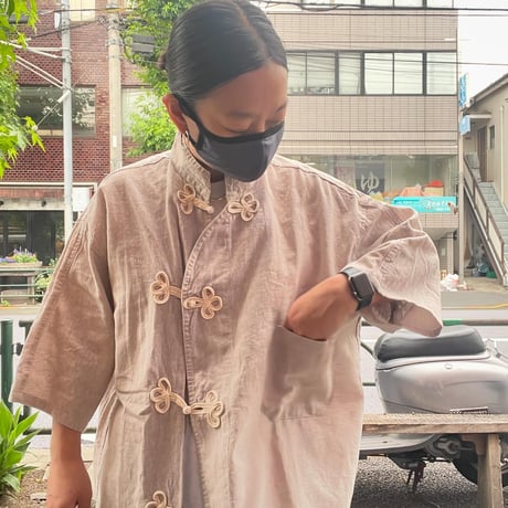 [SELECT] 40's LINEN China SHIRTS Re-pro ハーフスリーブ