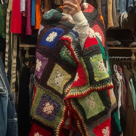 [USED]  KNIT の BIG 大判 ラグ ♡