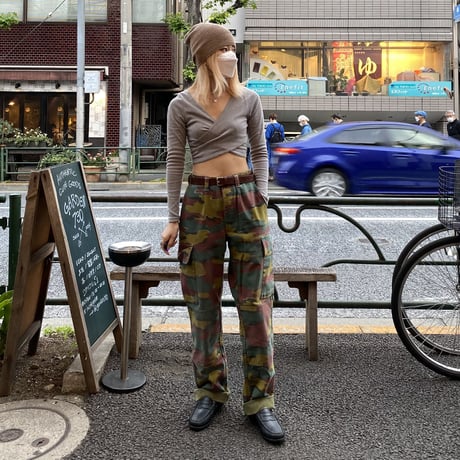 [USED] BELGIE CAMO CARGO PANTS！
