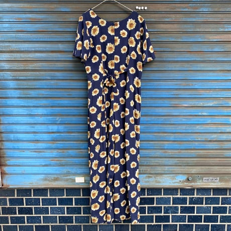 [USED] OLD🌻ひまわり柄オールインワン