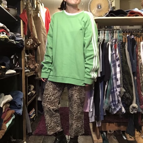 [USED] adidas 鮮やかYellowグリーン SWEAT