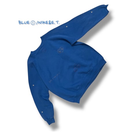 [HILITE STORE] ハンドメイド刺繍SWEAT/ブルー①