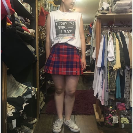 [USED] ブリティッシュチェック柄ミニ巻きスカート