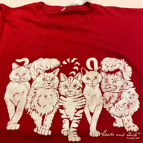 [USED]  猫プリントtee  🐈