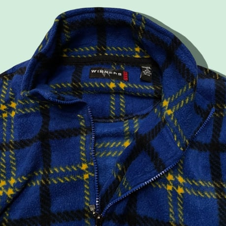 [USED] チェック柄のハーフZIPフリース