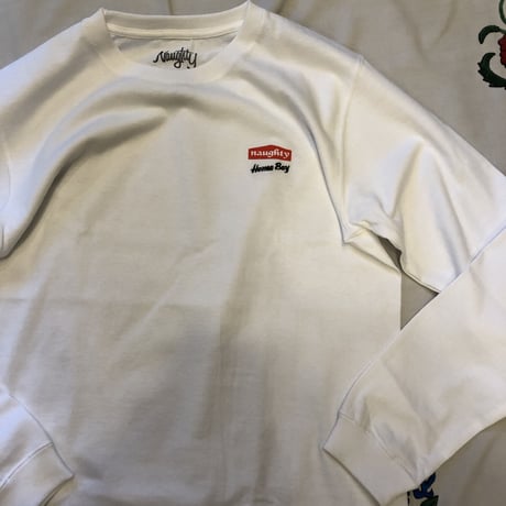 [Naughty] HOME BOY L/S  Tee  WHT/WHT