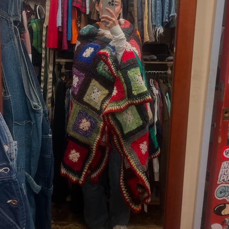 [USED]  KNIT の BIG 大判 ラグ ♡