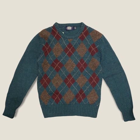[USED] made in ITALY アーガイルKNIT！
