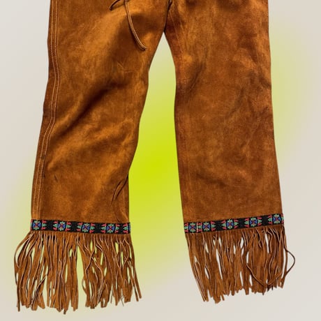 [USED]スウェードフリンジインディゴPants