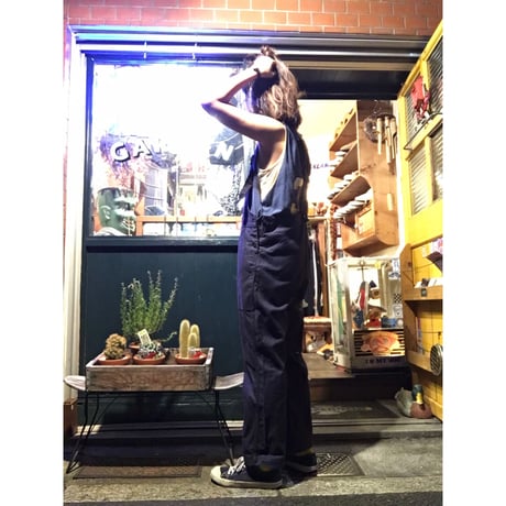 [USED]  vintage  EURO 紺色オーバーオール