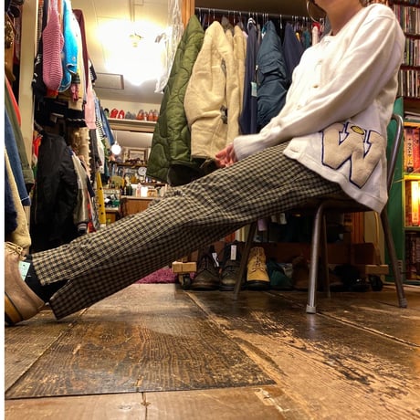 [USED] チェック柄テーパードPANTS♡
