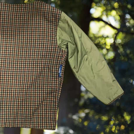 [USED] PRIMALOFT® オリーブ x チェック の ライナー JKT