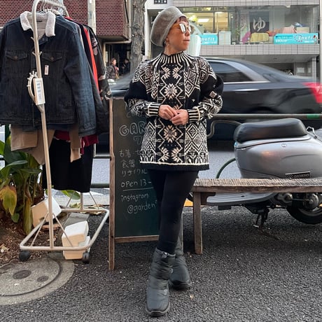 [USED]  ハイネックノルディック柄 KNIT